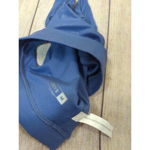 BARRY'S Women's Stone Blue Cross Back Sports Bra Athletic Workout Siz Medium $62 - Picture 5 of 6